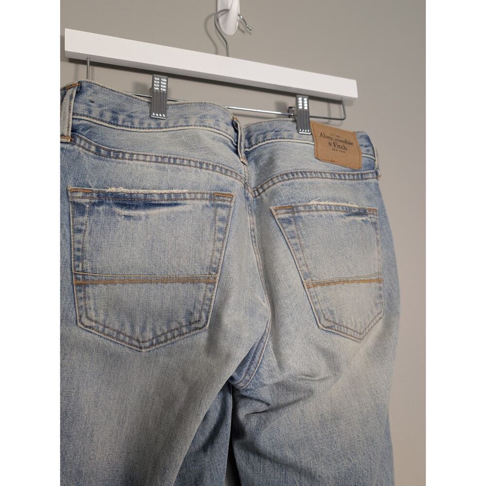 Abercrombie & Fitch Jeans 30x32 Bootcut Fit Light Wash Men's Distressed Y2K... - Picture 6 of 11